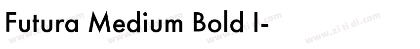Futura Medium Bold I字体转换